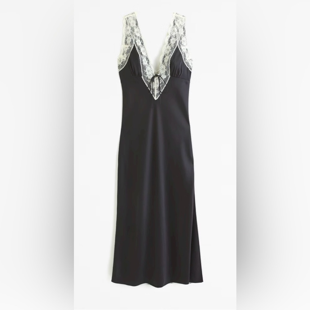 Abercrombie Lace Detail Midi Dress